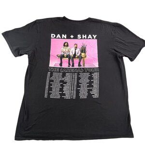 Dan + Shay Official The Arena Tour 2021 Mens XL Black Shirt Concert Band Cotton
